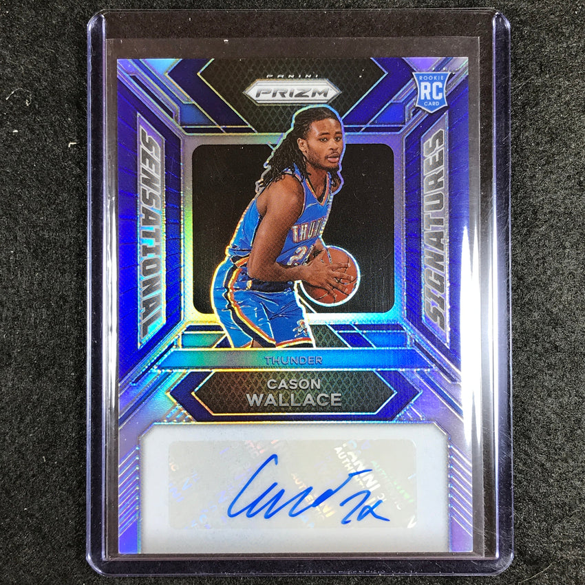 2023-24 Prizm Nba Cason Wallace Sensational Signatures Rookie Auto Blue 23/49