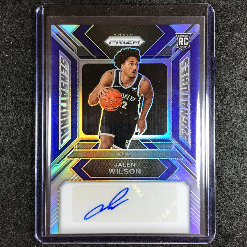 2023-24 Prizm Nba Jalen Wilson Sensational Signatures Rookie Auto Blue 42/49