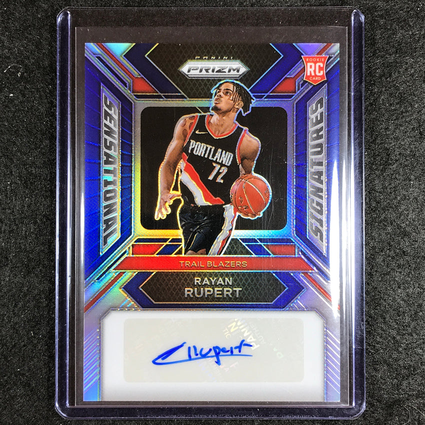 2023-24 Prizm Nba Rayan Rupert Sensational Signatures Rookie Auto Blue 17/49