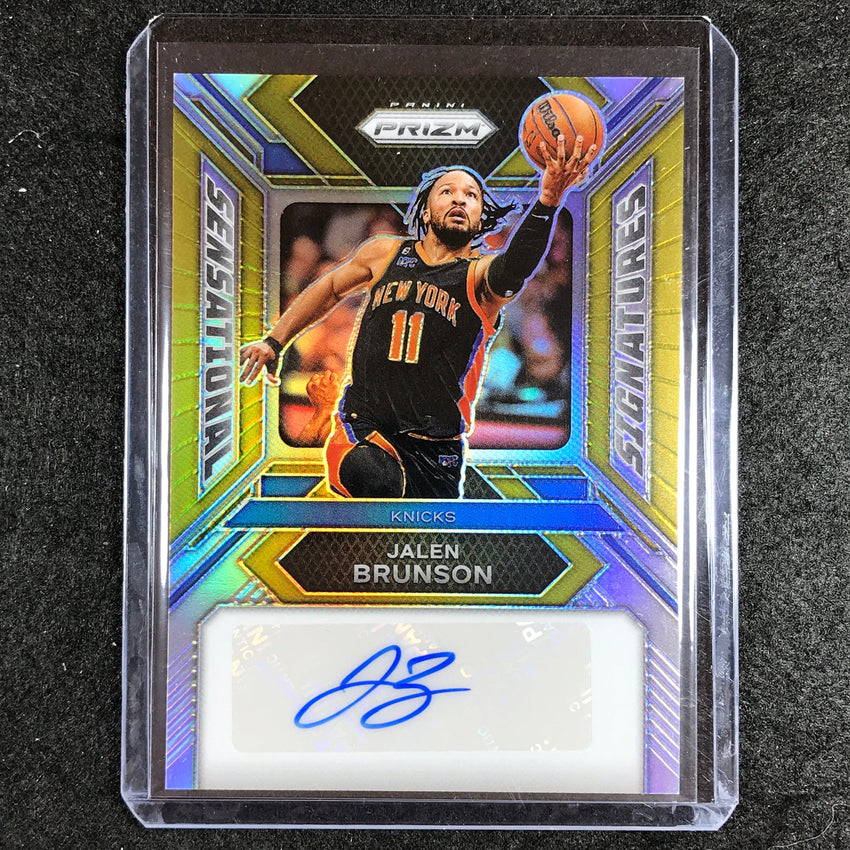 2023-24 Prizm Nba Jalen Brunson Sensational Signatures Auto Gold 9/10