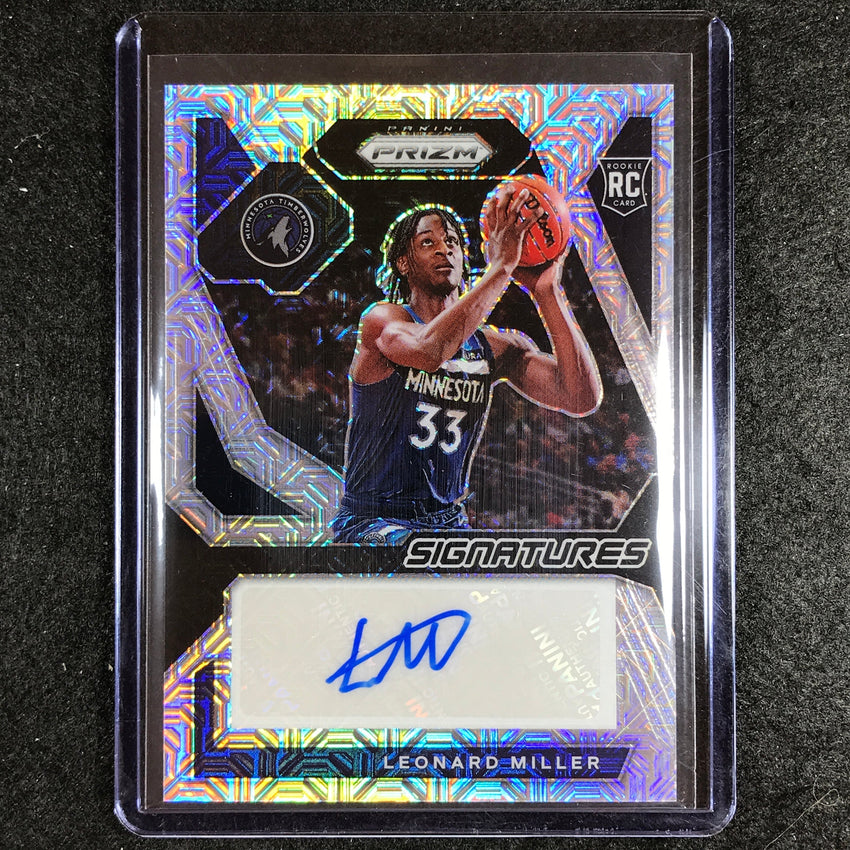 2023-24 Prizm Leonard Miller Rookie Signatures Auto Mojo 15/25