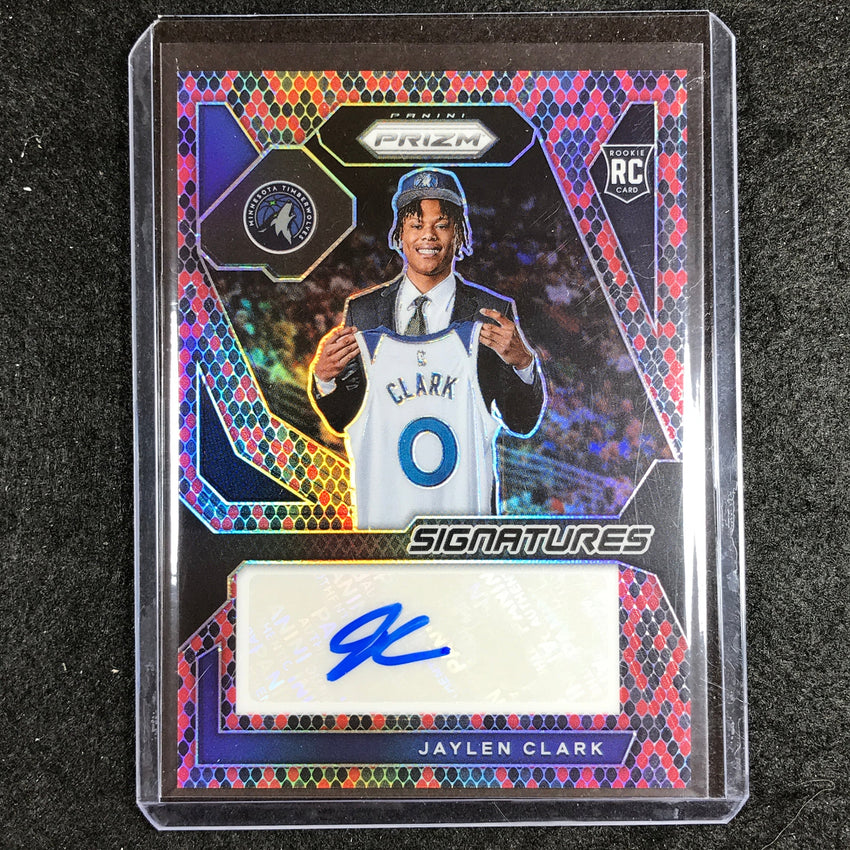 2023-24 Prizm Jaylen Clark Rookie Signatures Auto Snakeskin 4/15