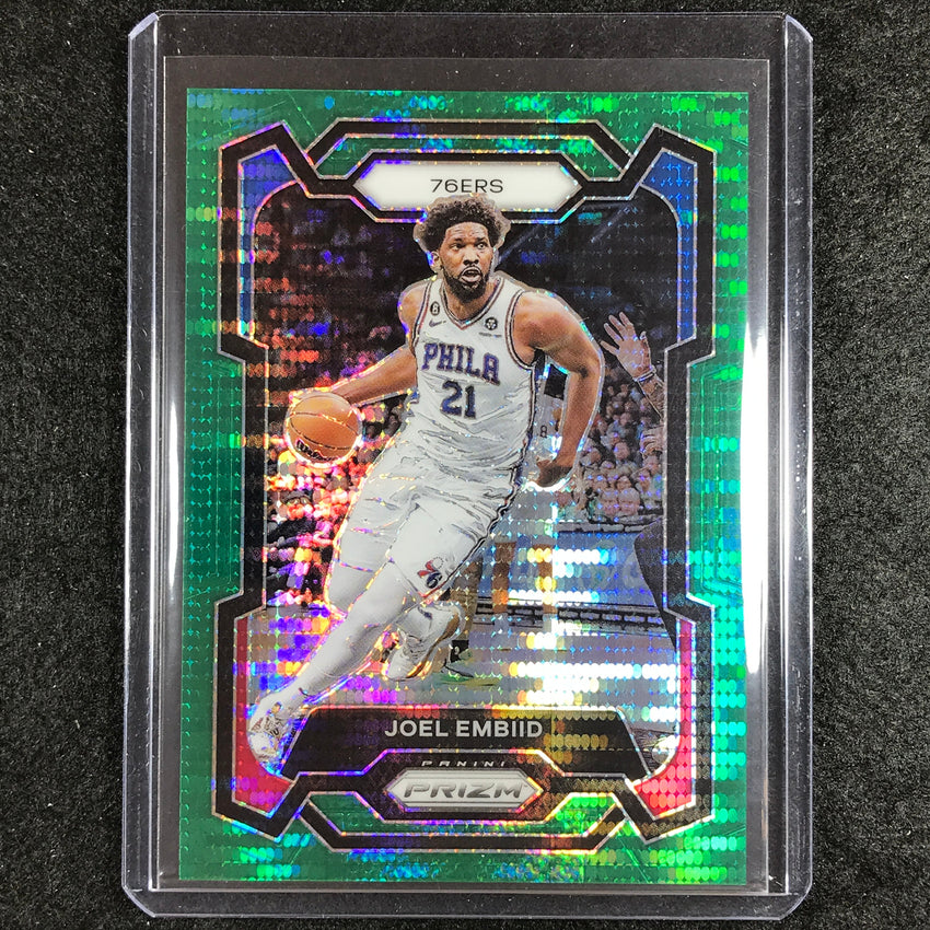2023-24 Prizm Joel Embiid Base Green Pulsar 22/25