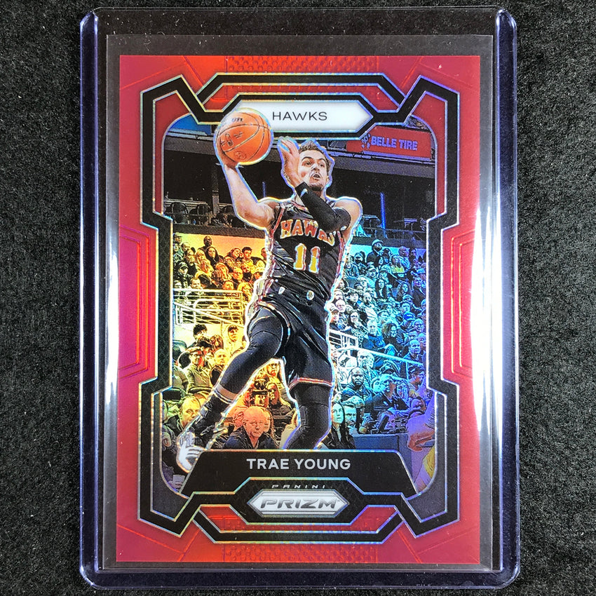 2023-24 Prizm Trae Young Base Red 22/299 No 3