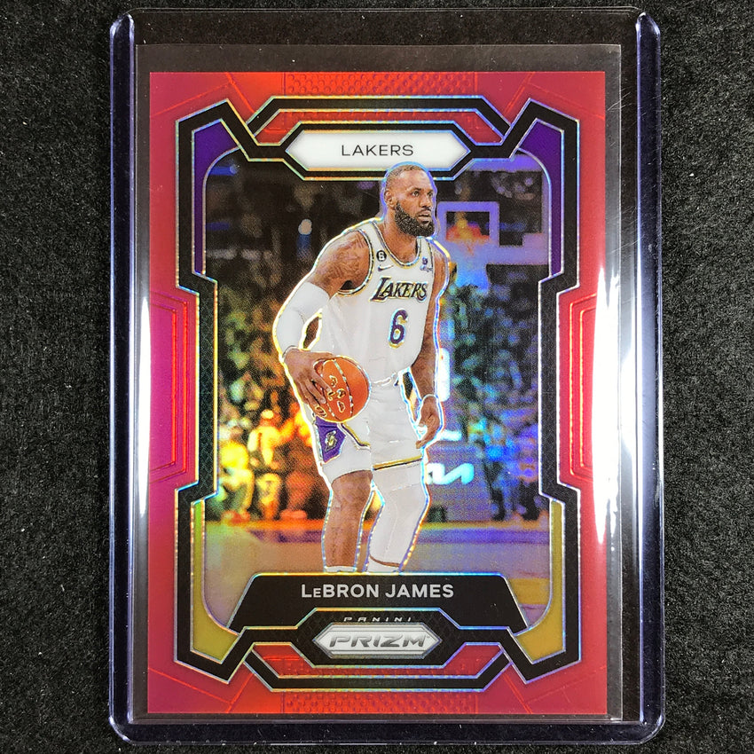 2023-24 Prizm Lebron James Base Red 7/299 No 63