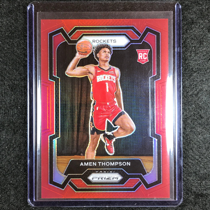 2023-24 Prizm Amen Thompson Rookie Base Red 83/299 No 150