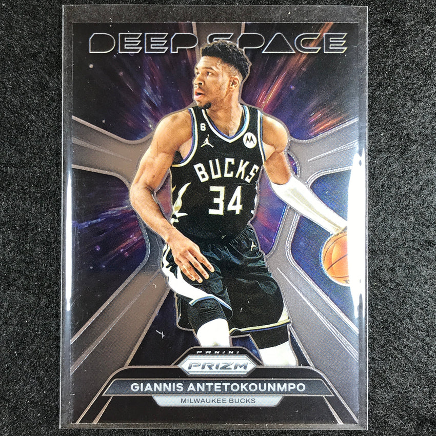2023-24 Prizm Giannis Antetokounmpo Deep Space Base No 9