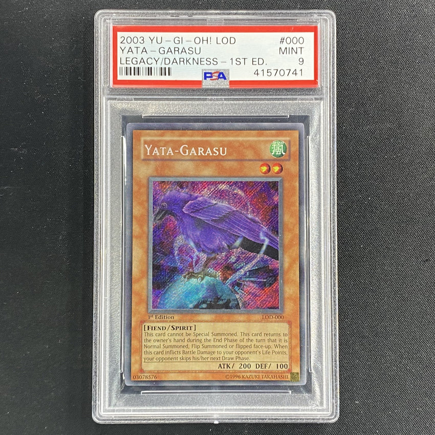 PSA 9 MINT Yata-Garasu - LOD-000 - Secret Rare Legacy of Darkness 1st Edition 741-Cherry Collectables