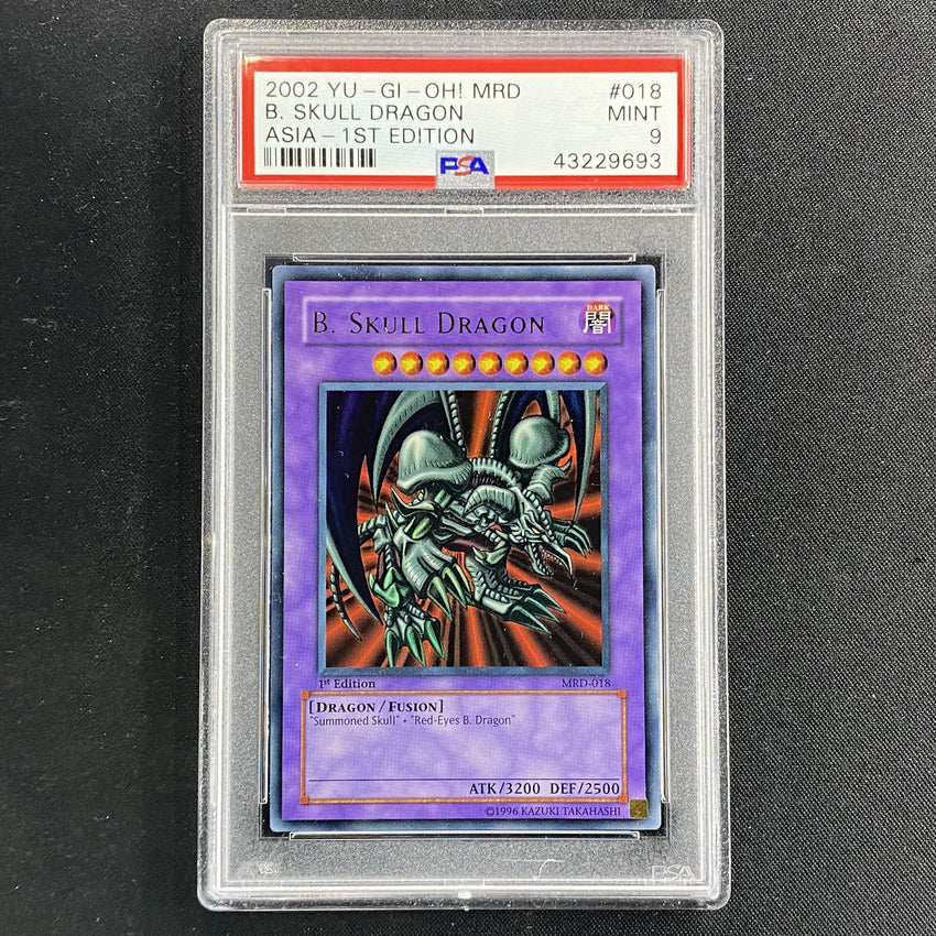 PSA 9 Asian-English B. Skull Dragon - MRD-018 - Ultra Metal Raiders 1st Edition 693-Cherry Collectables
