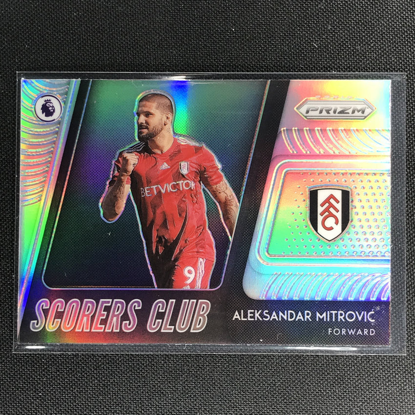 2020-21 Prizm Epl Aleksandar Mitrovic Scorers Club Silver Prizm No 20