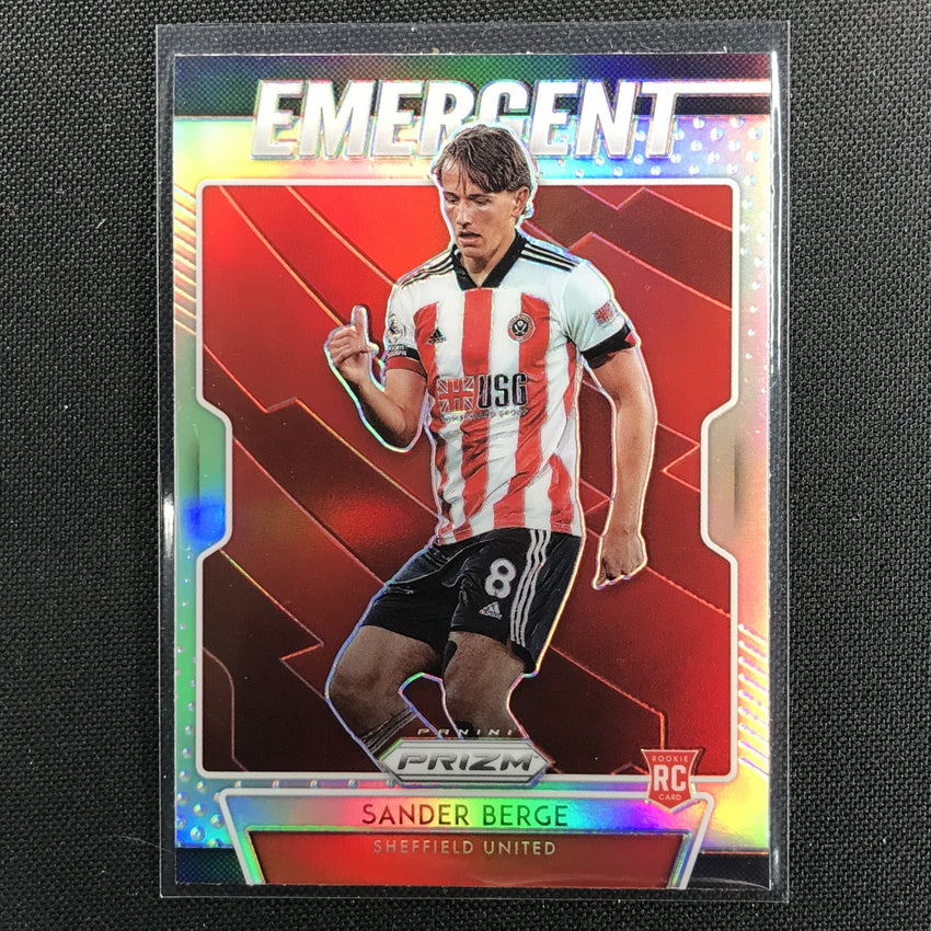 2020-21 Prizm Epl Sander Berge Emergent Rookie Silver Prizm No 2