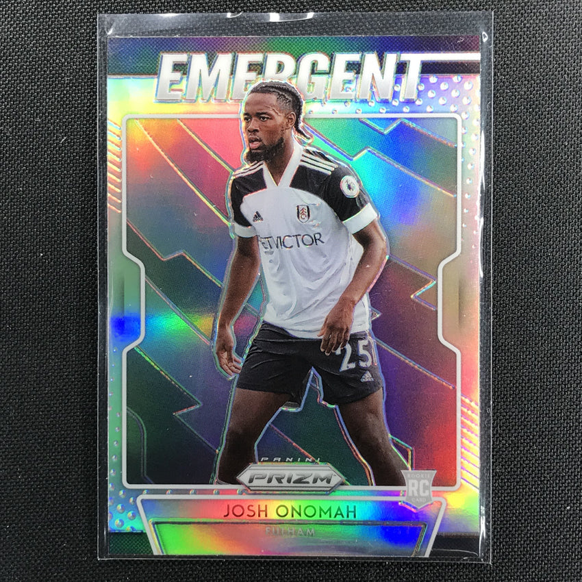 2020-21 Prizm Epl Josh Onomah Emergent Rookie Silver Prizm No 20