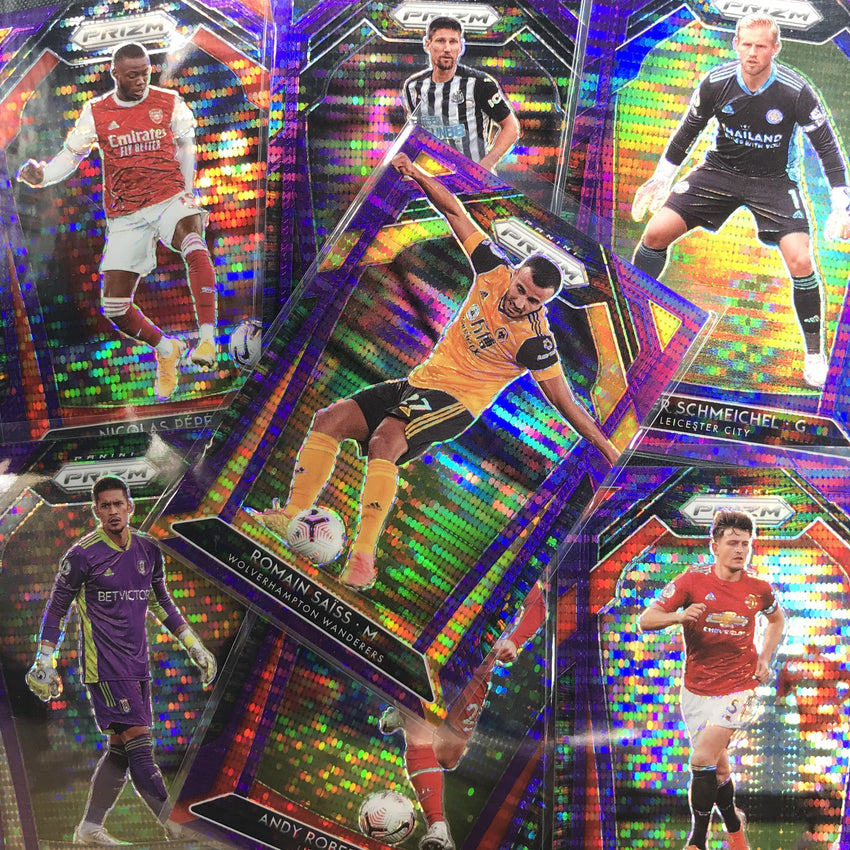 2020-21 Prizm Epl Wilfried Zaha Breakaway Prizm Violet /99 No 75