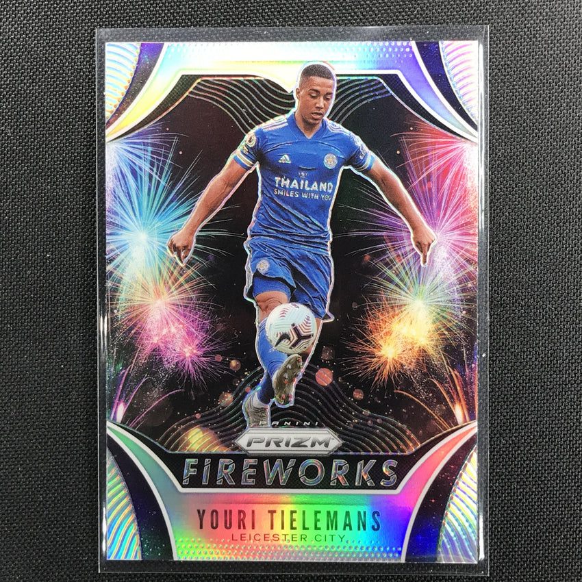 2020-21 Prizm Epl Youri Tielemans Fireworks Silver Prizm No 9