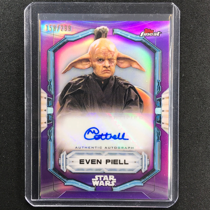 2022 Topps Finest Star Wars Michaela Cottrell As Even Piell Auto Purple 158/299
