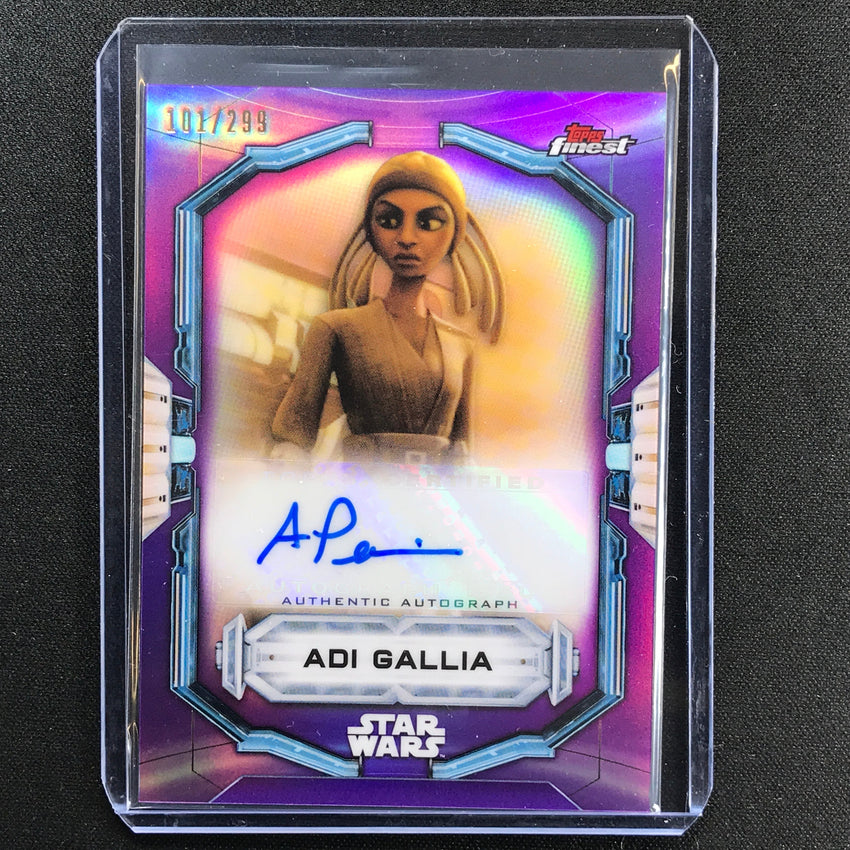 2022 Topps Finest Star Wars Angelique Perrin As Adi Gallia Auto Purple 101/299