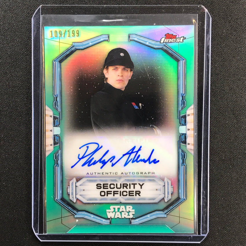 2022 Topps Finest Star Wars Philip Alexander As Security Officer Auto 109/199