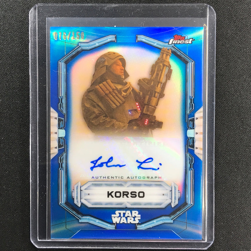 2022 Topps Finest Star Wars John Tui As Korso Auto Blue 76/150