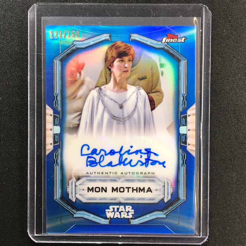 2022 Topps Finest Star Wars Caroline Blakiston As Mon Mothma Auto Blue 129/150