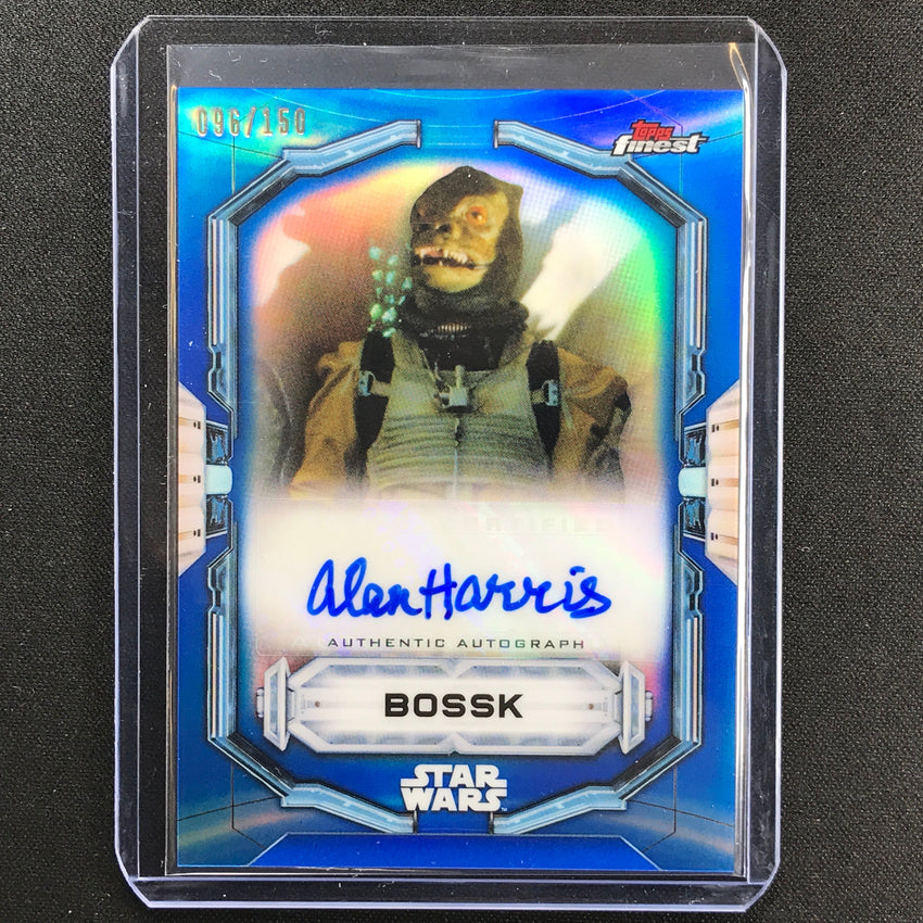 2022 Topps Finest Star Wars Alan Harris As Bossk Auto Blue 96/150