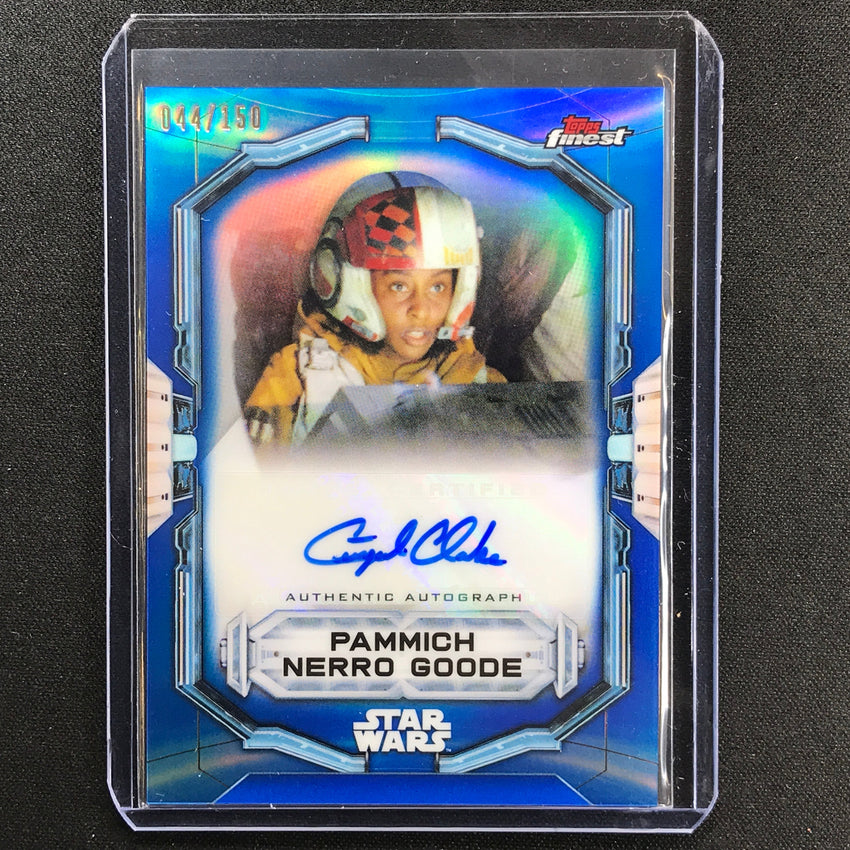 2022 Topps Finest Star Wars Crystal Clarke As Pammich Nerro Goode Auto 44/150