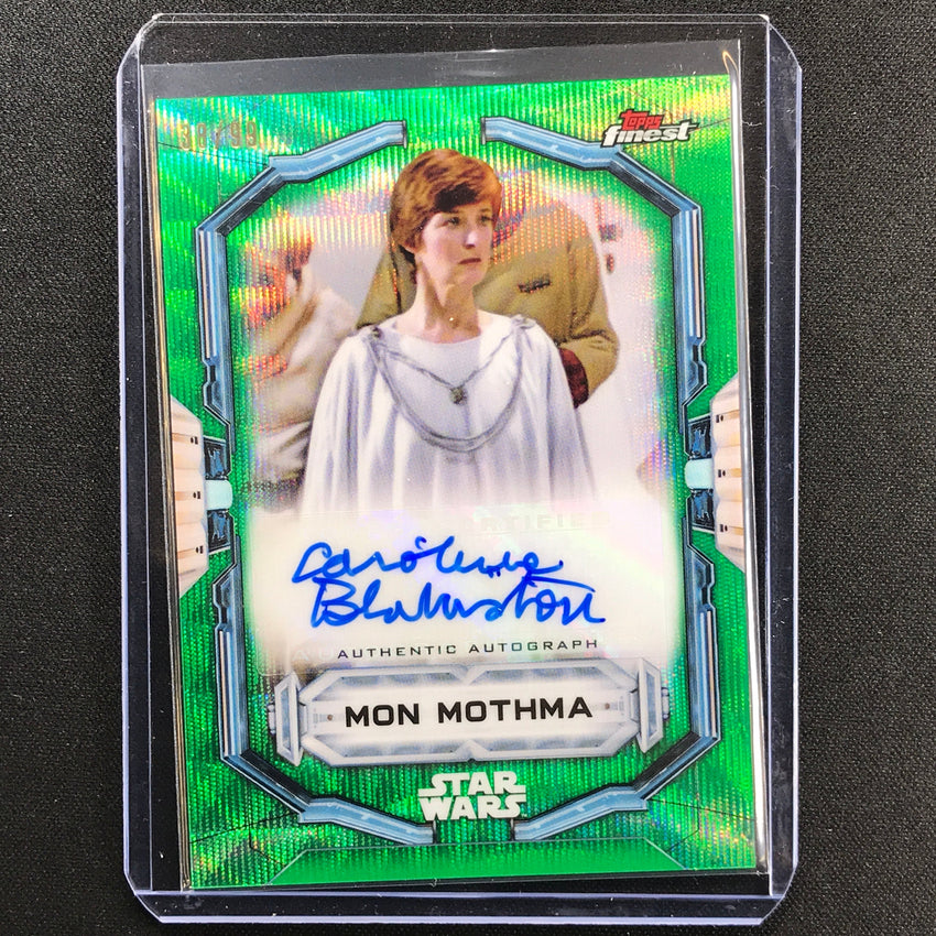 2022 Topps Finest Star Wars Caroline Blakiston As Mon Mothma Auto Green 38/99