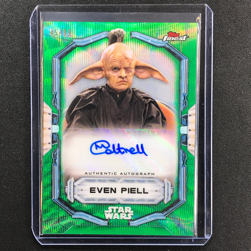 2022 Topps Finest Star Wars Michaela Cottrell As Even Piell Auto Green 45/99
