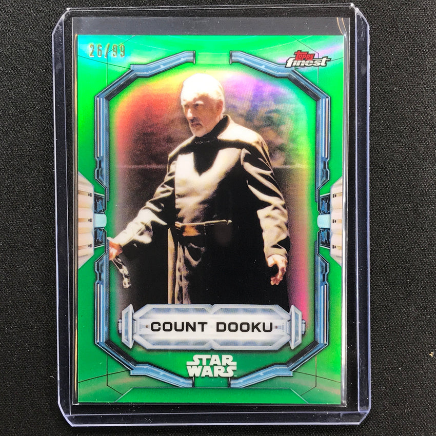 2022 Topps Finest Star Wars Count Dooku Green 26/99
