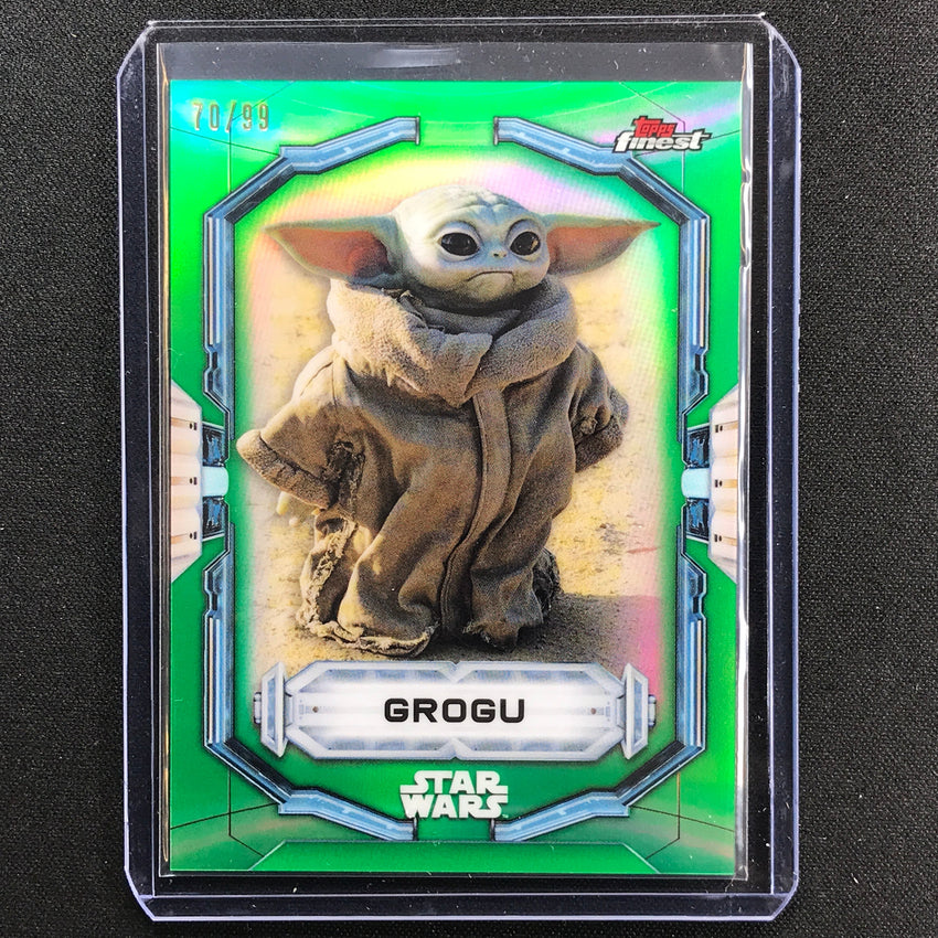 2022 Topps Finest Star Wars Grogu Green 70/99