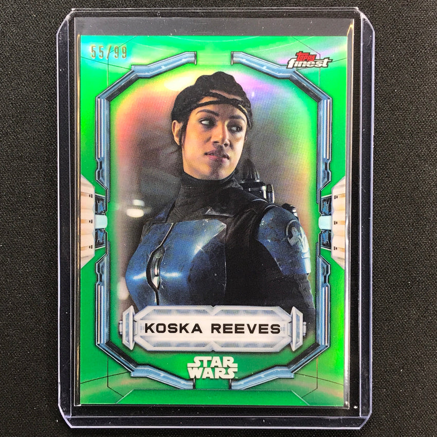 2022 Topps Finest Star Wars Koska Reeves Green 55/99