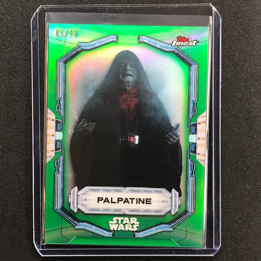 2022 Topps Finest Star Wars Palpatine Green 85/99