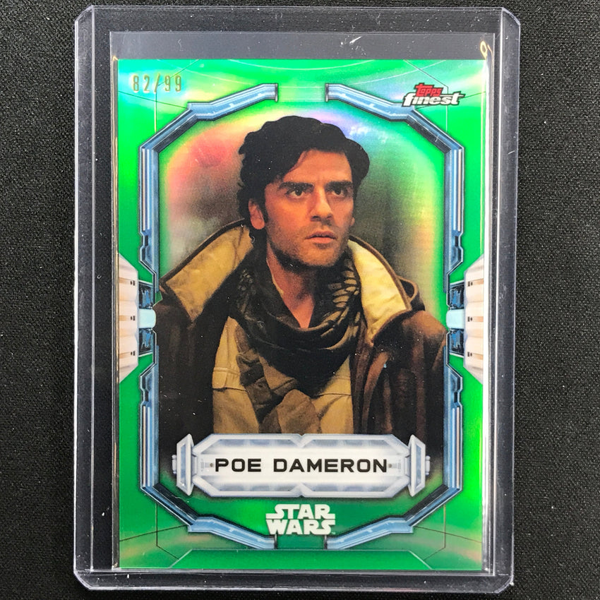 2022 Topps Finest Star Wars Poe Dameron Green 82/99