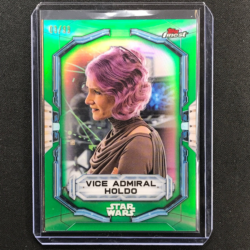 2022 Topps Finest Star Wars Vice Admiral Holdo Green 3/99