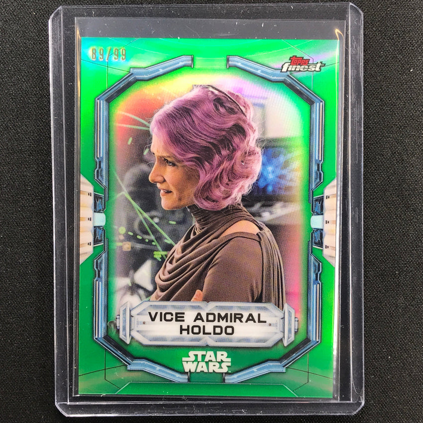 2022 Topps Finest Star Wars Vice Admiral Holdo Green 89/99