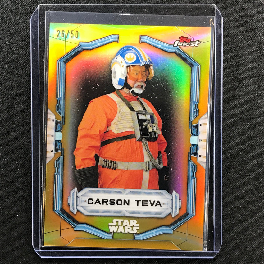 2022 Topps Finest Star Wars Carson Teva Gold 26/50