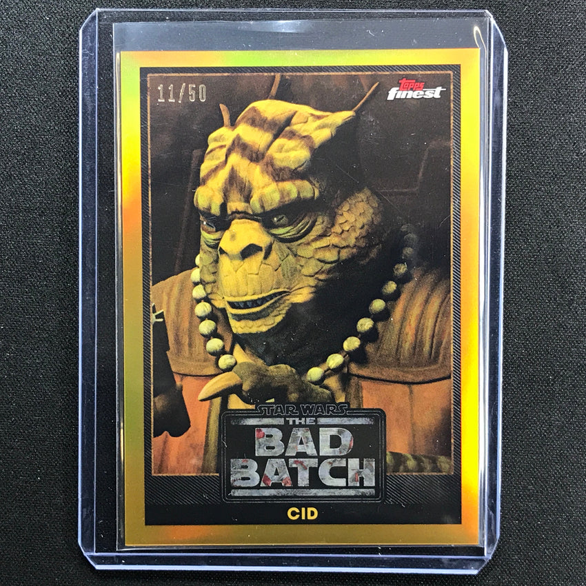 2022 Topps Finest Star Wars Cid The Bad Batch Gold 11/50