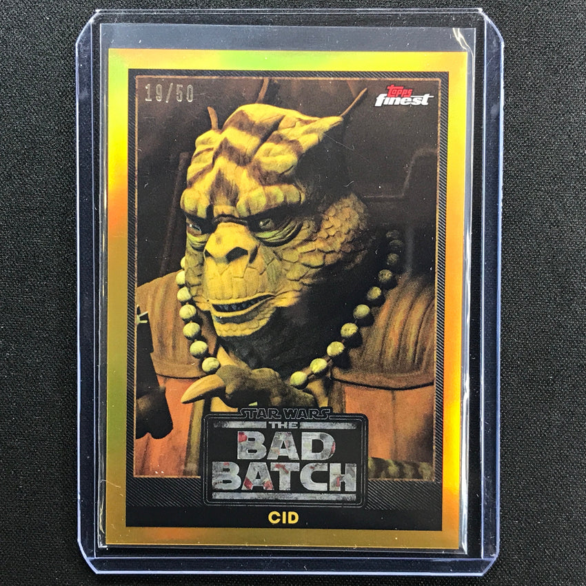 2022 Topps Finest Star Wars Cid The Bad Batch Gold 19/50