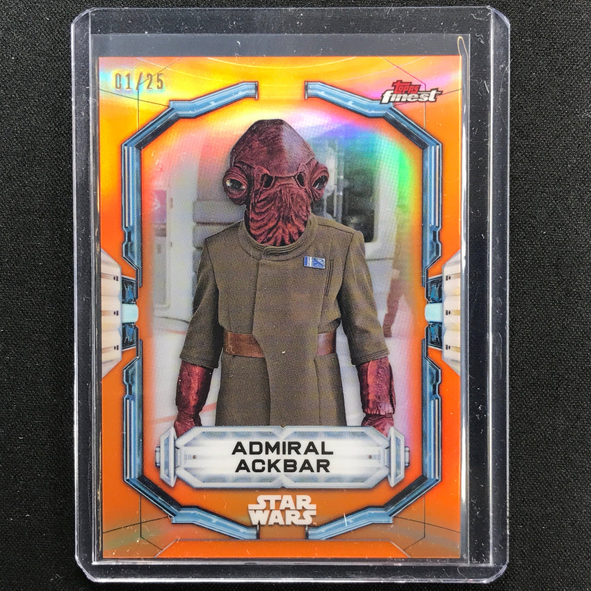 2022 Topps Finest Star Wars Admiral Ackbar Orange 1/25