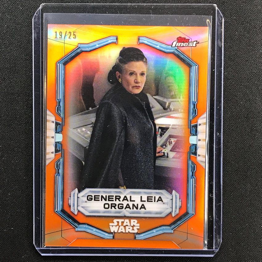 2022 Topps Finest Star Wars General Leia Organa Orange 19/25