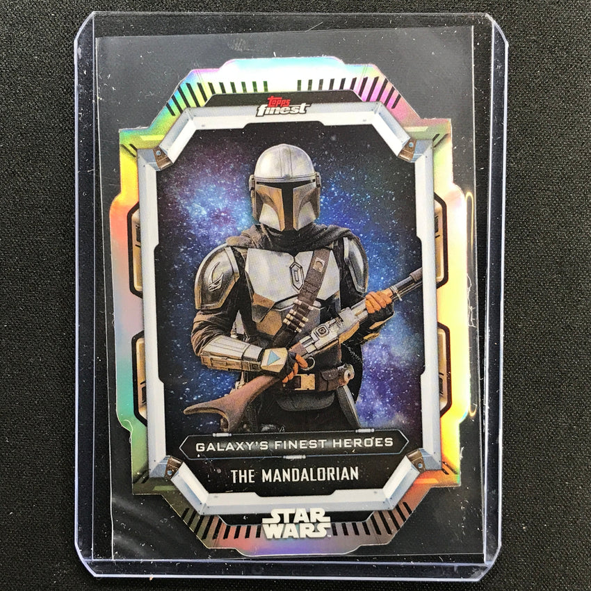 2022 Topps Finest Star Wars The Mandalorian Galaxys Finest Heroes Die-cut No 5