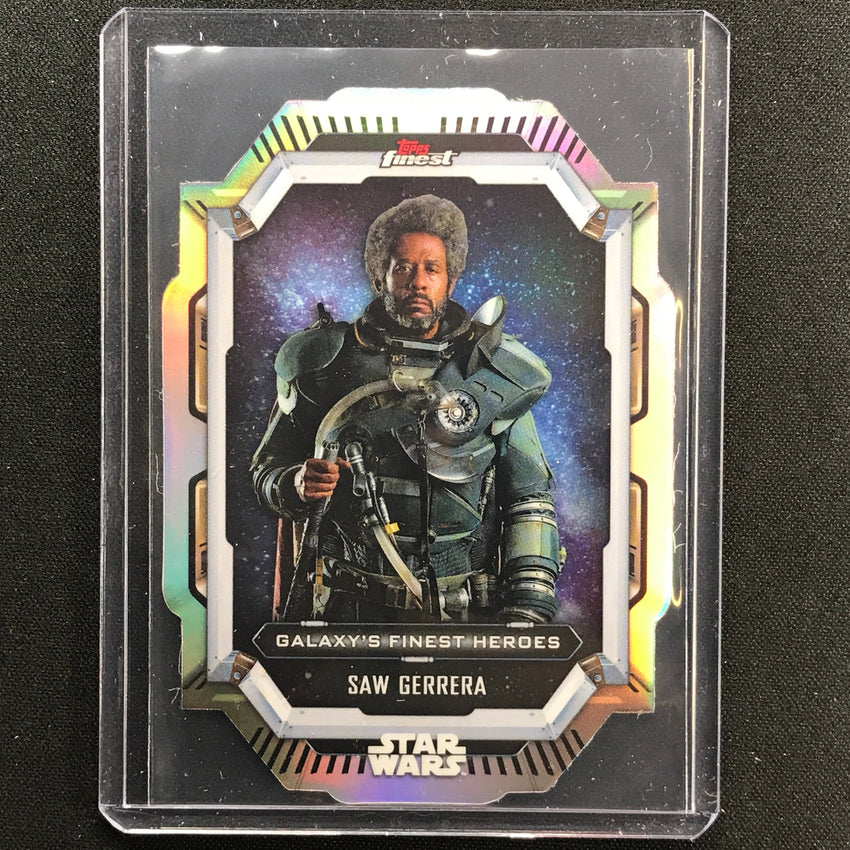 2022 Topps Finest Star Wars Saw Gerrera Galaxys Finest Heroes Die-cut No 16 A
