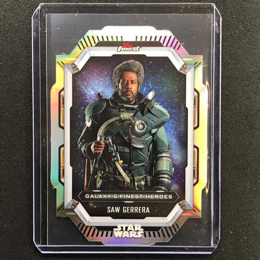 2022 Topps Finest Star Wars Saw Gerrera Galaxys Finest Heroes Die-cut No 16 B