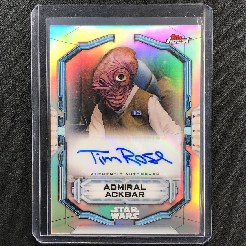 2022 Topps Finest Star Wars Tim Rose As Admiral Ackbar Auto Refractor No Tr