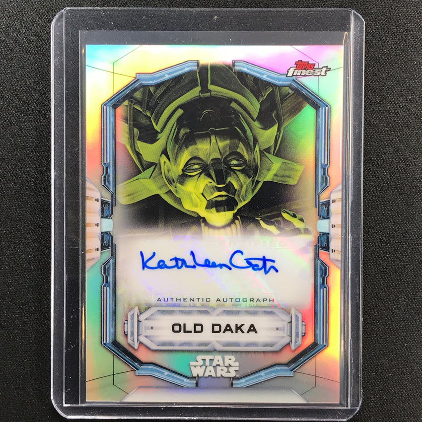 2022 Topps Finest Star Wars Kathleen Gati As Old Daka Auto No Kg