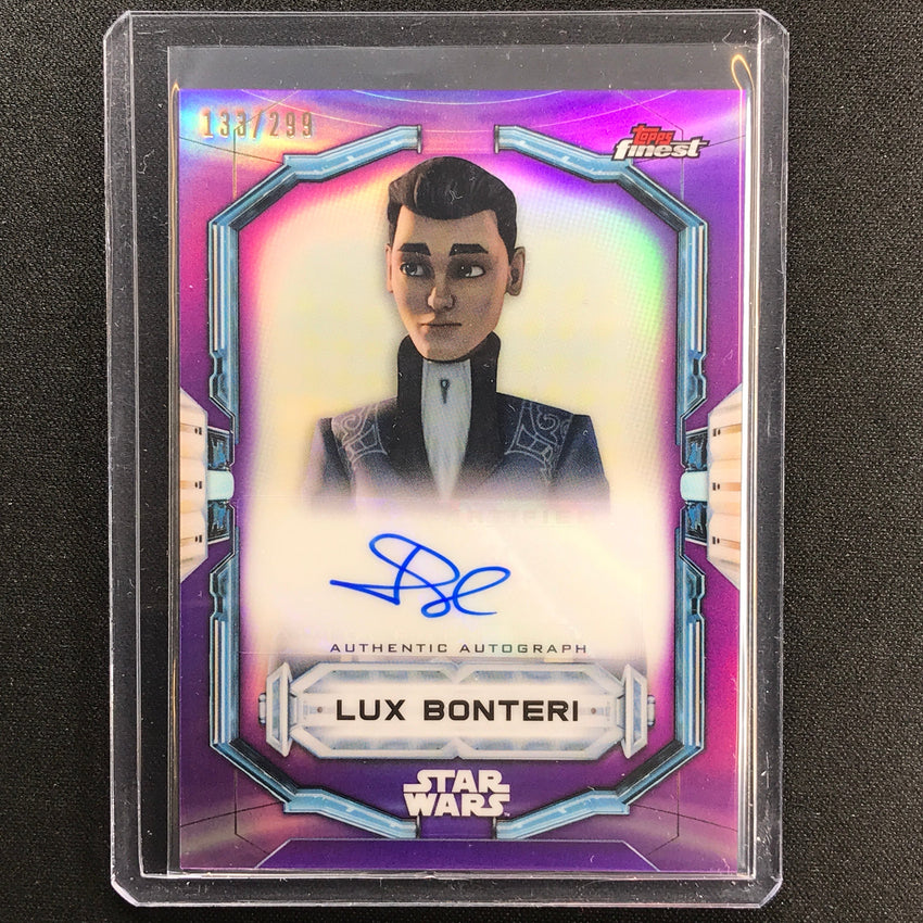 2022 Topps Finest Star Wars Jason Spisak As Lux Bonteri Auto Purple 133/299