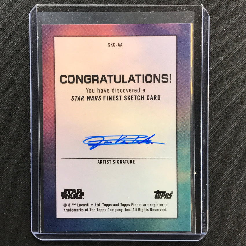 2022 Topps Finest Star Wars Jyn Erso Sketch 1/1 Yves Van Berlo