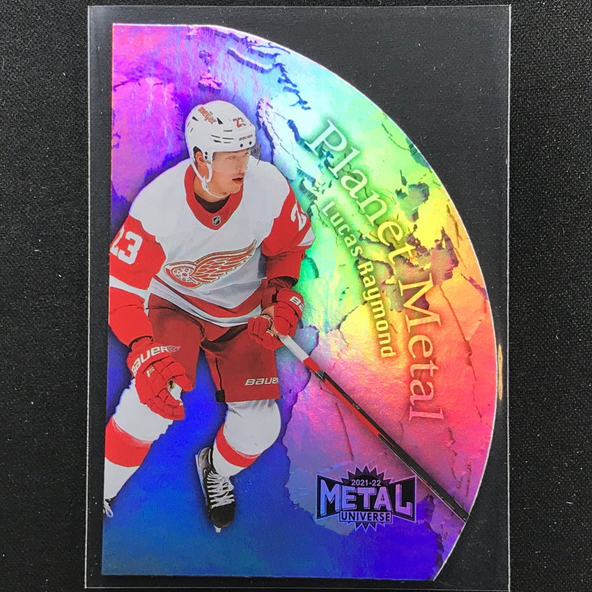 2021-22 Metal Universe NHL LUCAS RAYMOND Planet Metal Die-Cut Base #6
