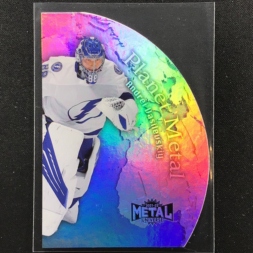 2021-22 Metal Universe NHL ANDREI VASILEVSKIY Planet Metal Die-Cut Base #7