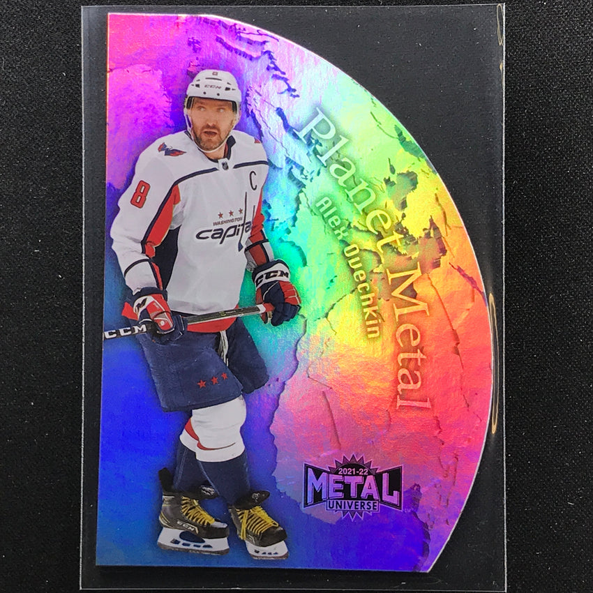 2021-22 Metal Universe NHL ALEX OVECHKIN Planet Metal Die-Cut Base #10