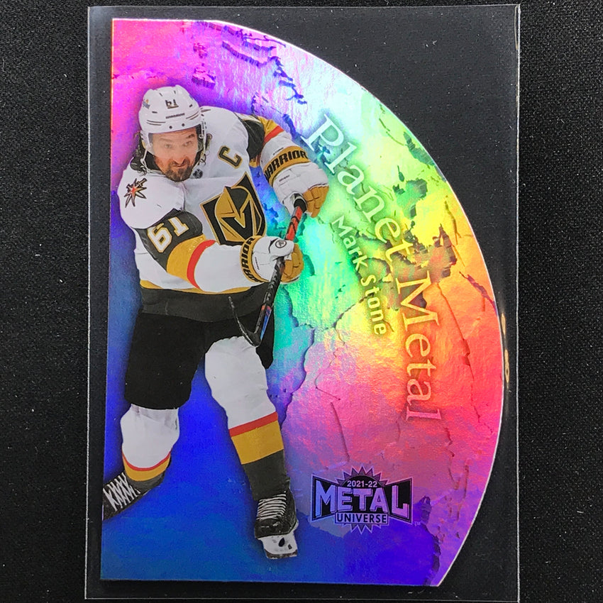 2021-22 Metal Universe NHL MARK STONE Planet Metal Die-Cut Base #11